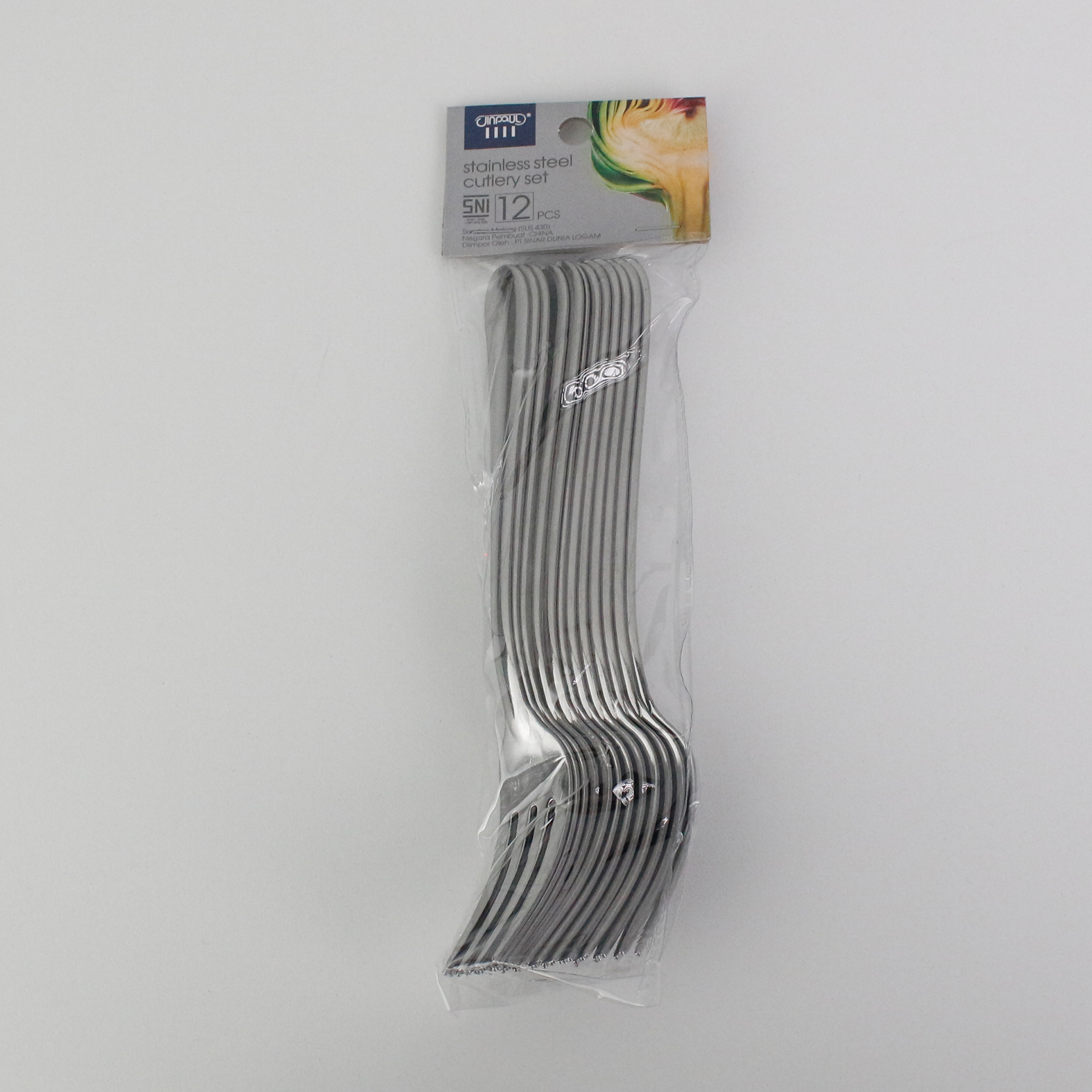 Garpu Makan Stainless Steel SUS 430 Set 12 Pcs Tebal Anti Karat Polos | Cutlery Dinner Fork Hotel - Gambar 2