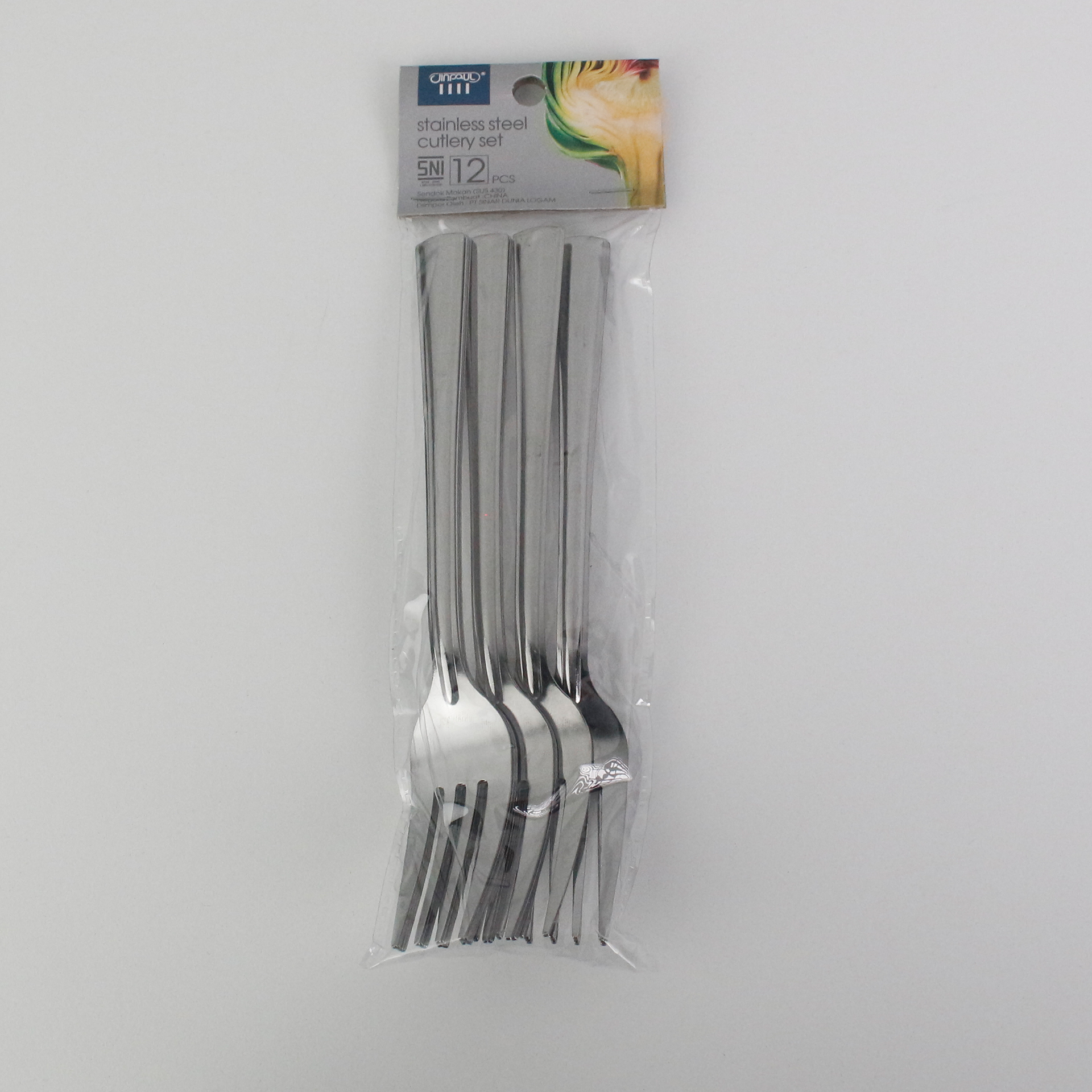 Garpu Makan Stainless Steel SUS 430 Set 12 Pcs Tebal Anti Karat Polos | Cutlery Dinner Fork Hotel - Gambar 2